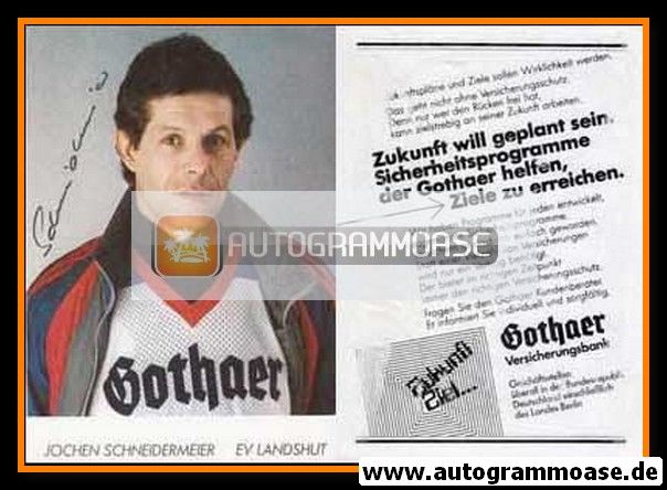 Autogramm Eishockey | EV Landshut | 1988 | Jochen SCHNEIDERMEIER