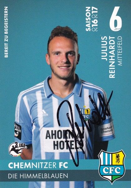 Autogramm Fussball | Chemnitzer FC | 2016 | Julius REINHARDT