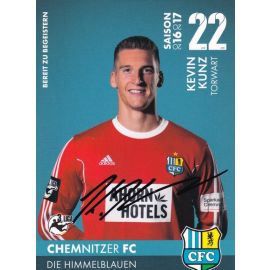Autogramm Fussball | Chemnitzer FC | 2016 | Kevin KUNZ