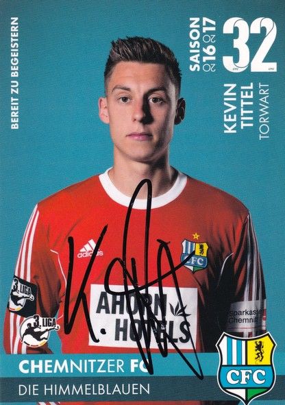 Autogramm Fussball | Chemnitzer FC | 2016 | Kevin TITTEL