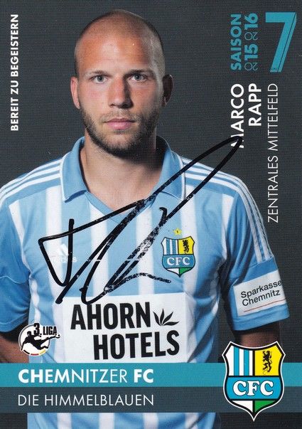 Autogramm Fussball | Chemnitzer FC | 2015 | Marco RAPP