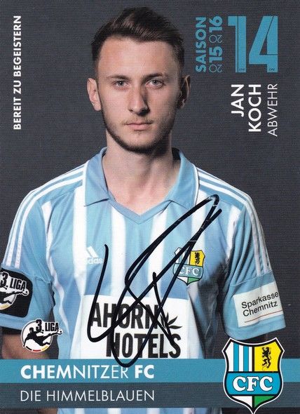 Autogramm Fussball | Chemnitzer FC | 2015 | Jan KOCH