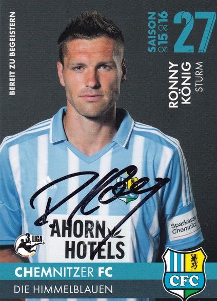 Autogramm Fussball | Chemnitzer FC | 2015 | Ronny KÖNIG
