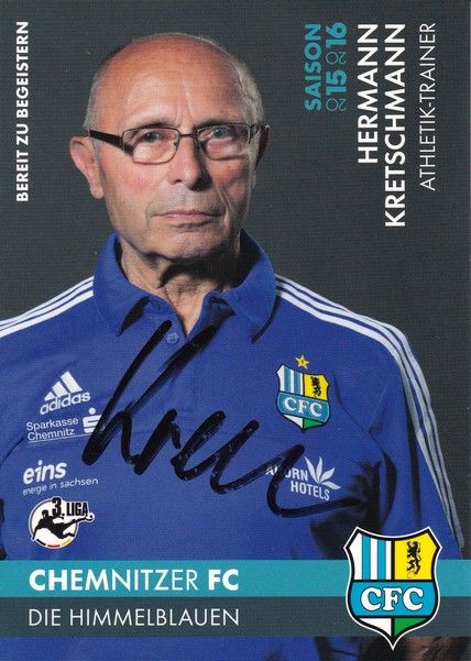 Autogramm Fussball | Chemnitzer FC | 2015 | Hermann KRETSCHMANN