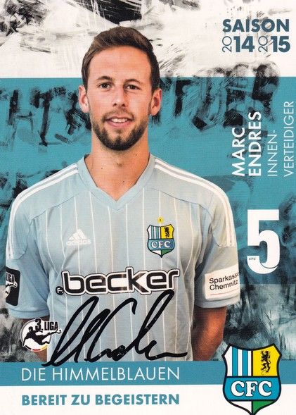 Autogramm Fussball | Chemnitzer FC | 2014 | Marc ENDRES
