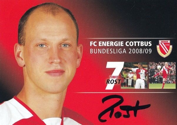 Autogramm Fussball | FC Energie Cottbus | 2008 | Timo ROST