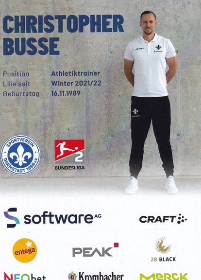 Autogramm Fussball | SV Darmstadt 98 | 2022 | Christopher BUSSE