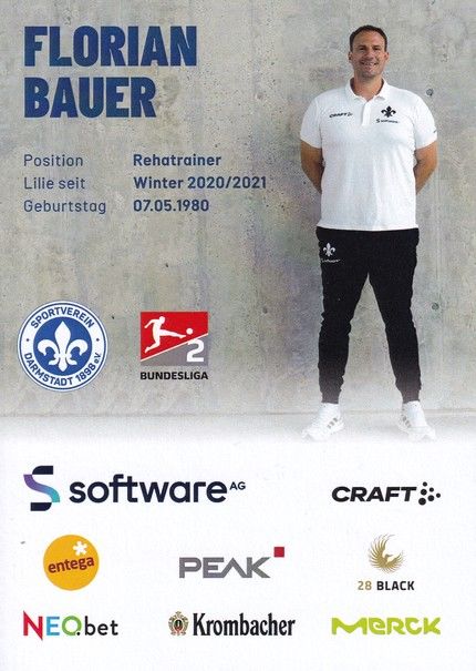 Autogramm Fussball | SV Darmstadt 98 | 2022 | Florian BAUER