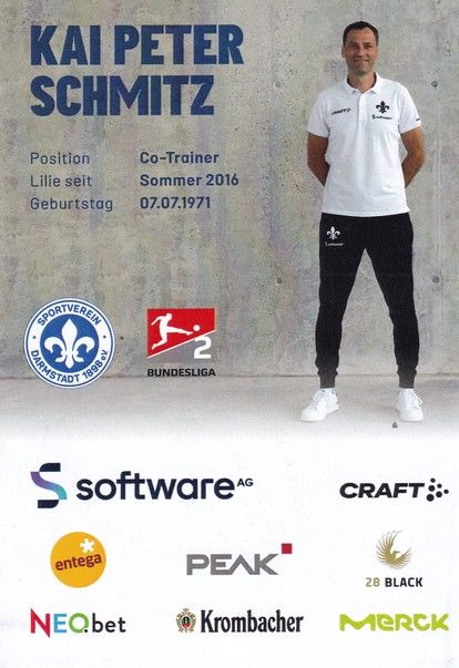 Autogramm Fussball | SV Darmstadt 98 | 2022 | Kai Peter SCHMITZ