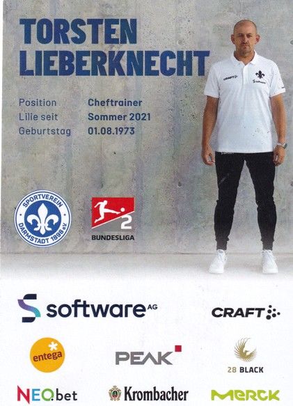 Autogramm Fussball | SV Darmstadt 98 | 2022 | Torsten LIEBERKNECHT
