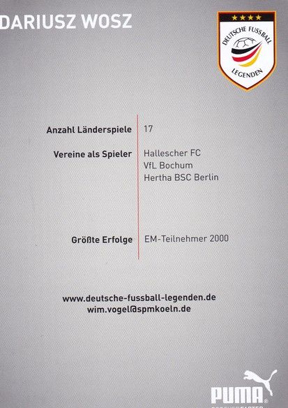 Autogramm Fussball | 2010er Puma | Dariusz WOSZ (DFB Legenden)