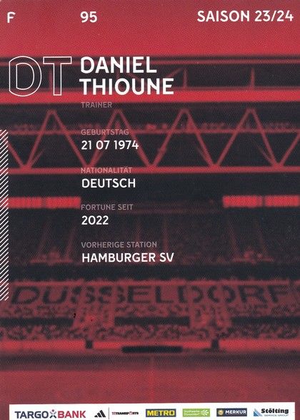 Autogramm Fussball | Fortuna Düsseldorf | 2023 | Daniel THIOUNE