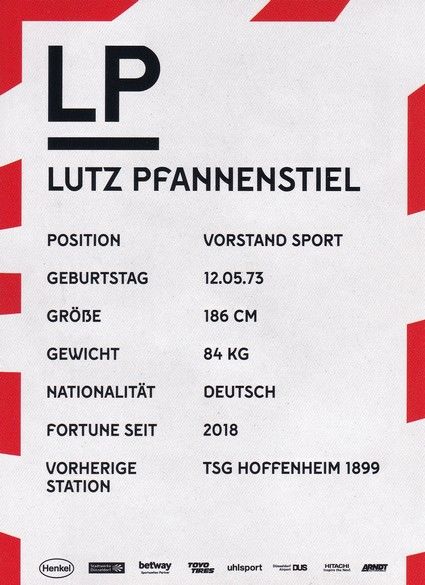 Autogramm Fussball | Fortuna Düsseldorf | 2019 | Lutz PFANNENSTIEL