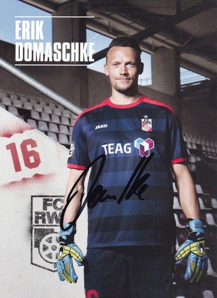 Autogramm Fussball | FC Rot-Weiss Erfurt | 2016 | Erik DOMASCHKE
