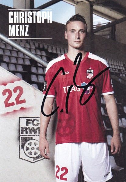 Autogramm Fussball | FC Rot-Weiss Erfurt | 2016 | Christoph MENZ