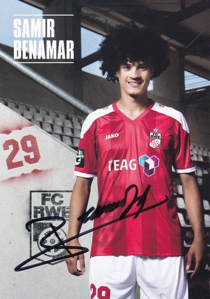 Autogramm Fussball | FC Rot-Weiss Erfurt | 2016 | Samir BENAMAR