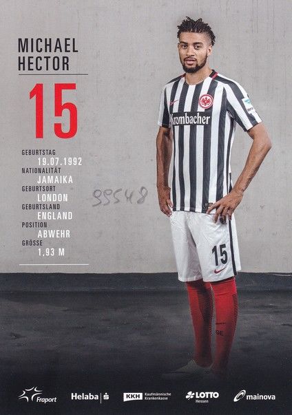 Autogramm Fussball | Eintracht Frankfurt | 2016 | Michael HECTOR