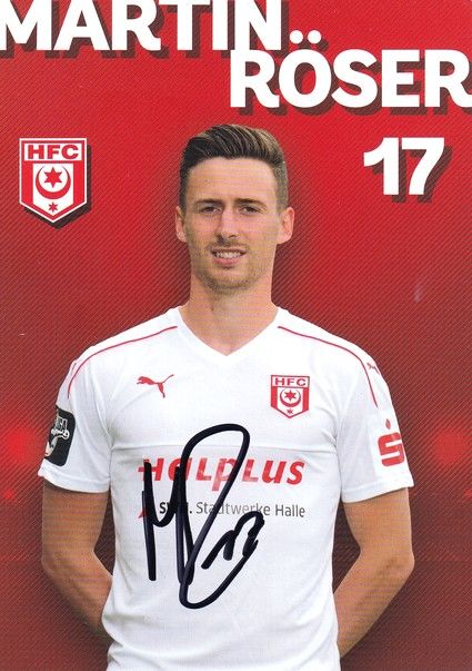 Autogramm Fussball | Hallescher FC | 2016 | Martin RÖSER