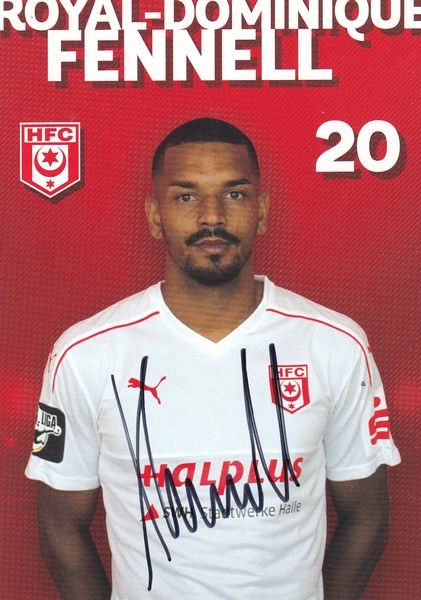 Autogramm Fussball | Hallescher FC | 2016 | Royal-Dominique FENNELL