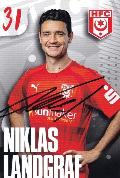 Autogramm Fussball | Hallescher FC | 2021 | Niklas LANDGRAF