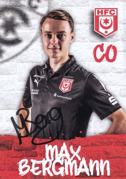 Autogramm Fussball | Hallescher FC | 2022 | Max BERGMANN