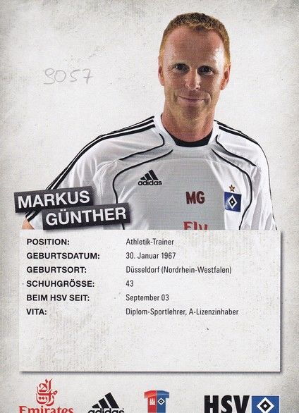 Autogramm Fussball | Hamburger SV | 2010 | Markus GÜNTHER