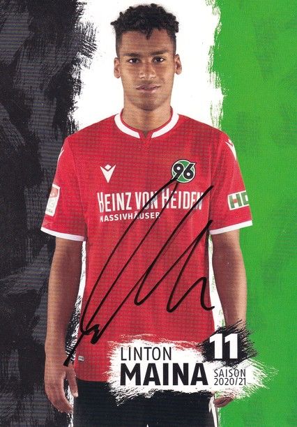 Autogramm Fussball | Hannover 96 | 2020 | Linton MAINA