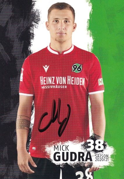 Autogramm Fussball | Hannover 96 | 2020 | Mick GUDRA
