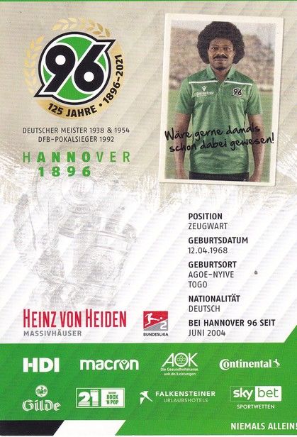 Autogramm Fussball | Hannover 96 | 2020 | Raymond SAKA
