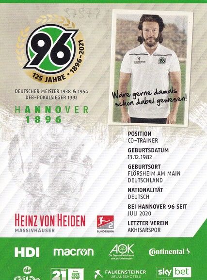 Autogramm Fussball | Hannover 96 | 2020 | Serhat UMAR