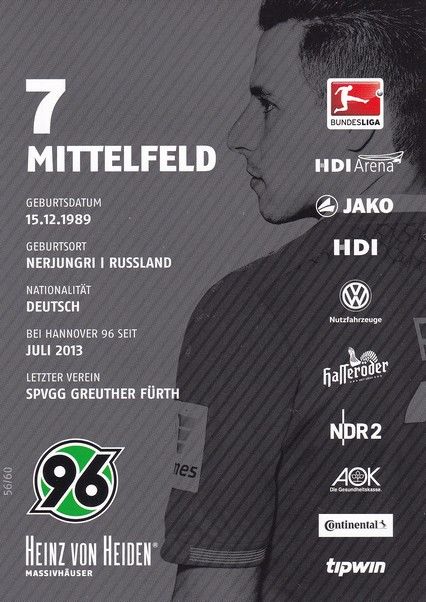 Autogramm Fussball | Hannover 96 | 2015 | Edgar PRIB