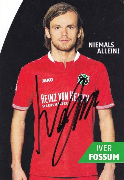 Autogramm Fussball | Hannover 96 | 2015 | Iver FOSSUM