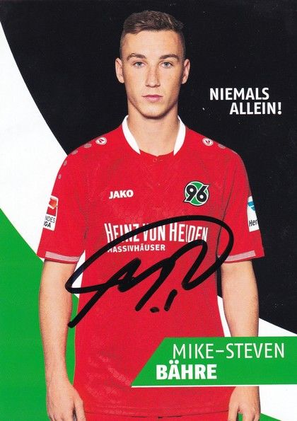 Autogramm Fussball | Hannover 96 | 2015 | Mike-Steven BÄHRE
