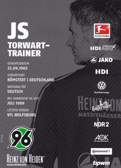 Autogramm Fussball | Hannover 96 | 2015 | Jörg SIEVERS