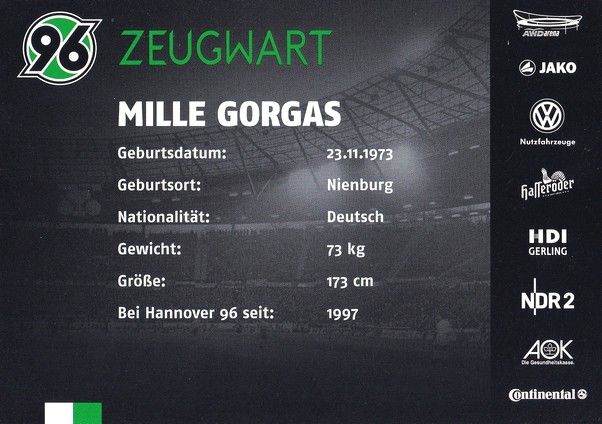 Autogramm Fussball | Hannover 96 | 2012 | Michael GORGAS
