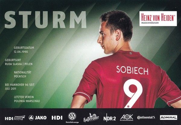 Autogramm Fussball | Hannover 96 | 2014 | Artur SOBIECH