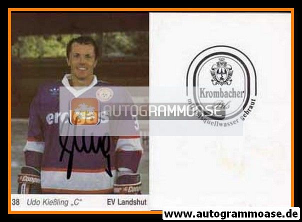 Autogramm Eishockey | EV Landshut | 1992 | Udo KIESSLING