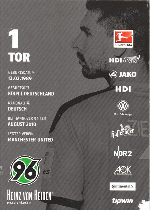 Autogramm Fussball | Hannover 96 | 2015 | Ron-Robert ZIELER