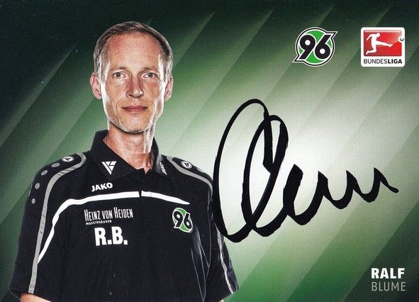 Autogramm Fussball | Hannover 96 | 2014 | Ralf BLUME