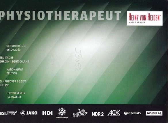 Autogramm Fussball | Hannover 96 | 2014 | Ralf BLUME