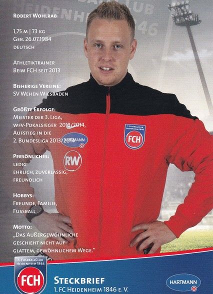 Autogramm Fussball | 1. FC Heidenheim 1846 | 2014 | Robert WOHLRAB