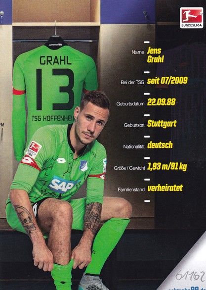 Autogramm Fussball | TSG 1899 Hoffenheim | 2015 | Jens GRAHL