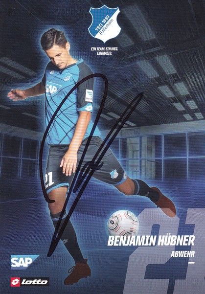 Autogramm Fussball | TSG 1899 Hoffenheim | 2016 | Benjamin HÜBNER