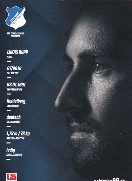 Autogramm Fussball | TSG 1899 Hoffenheim | 2016 | Lukas RUPP