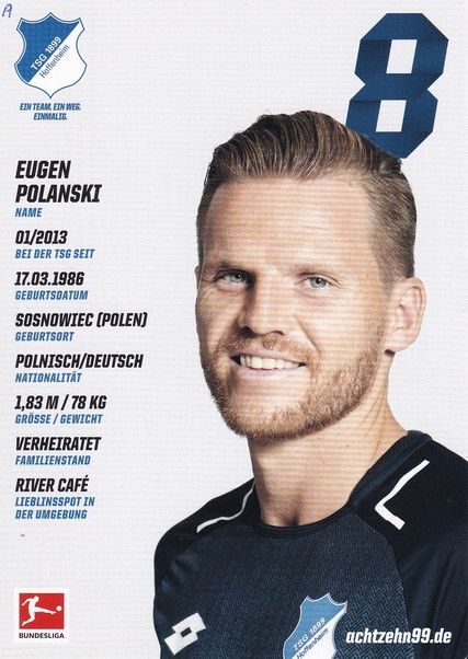 Autogramm Fussball | TSG 1899 Hoffenheim | 2017 | Eugen POLANSKI