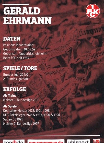 Autogramm Fussball | 1. FC Kaiserslautern | 2016 | Gerald EHRMANN