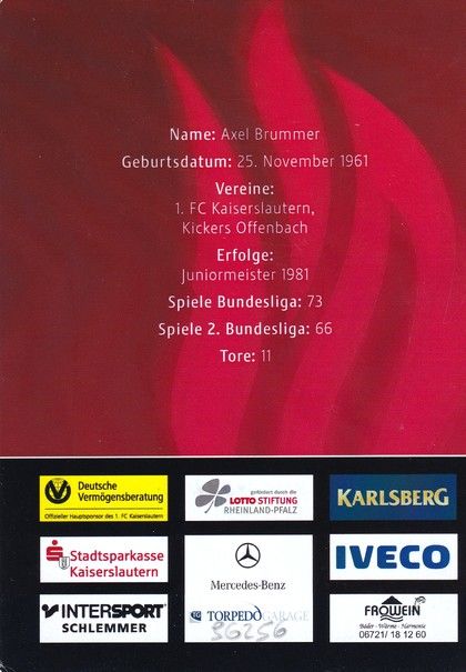 Autogramm Fussball | 1. FC Kaiserslautern | 2010er TM | Axel BRUMMER