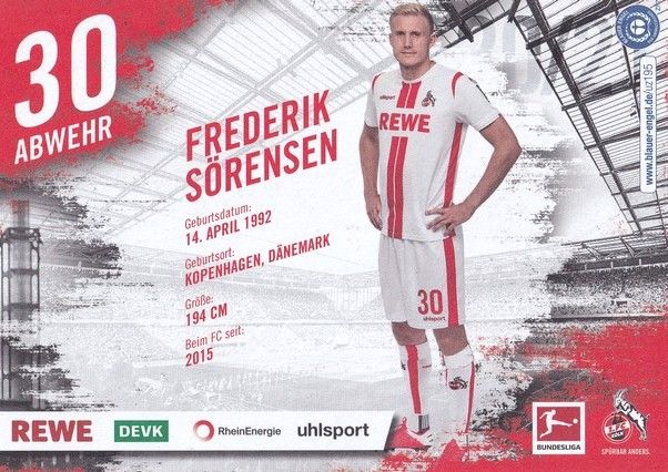 Autogramm Fussball | 1. FC Köln | 2020 | Frederik SÖRENSEN