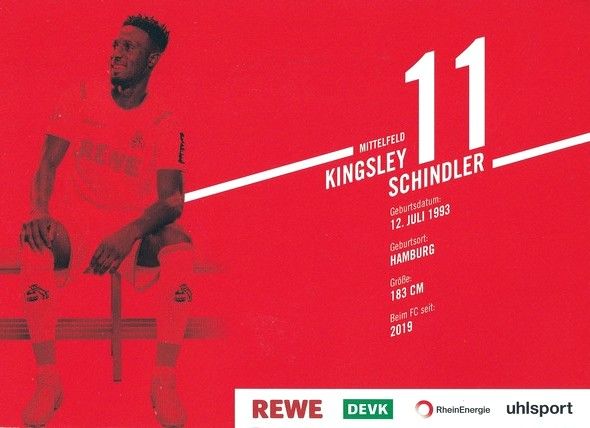 Autogramm Fussball | 1. FC Köln | 2019 | Kingsley SCHINDLER
