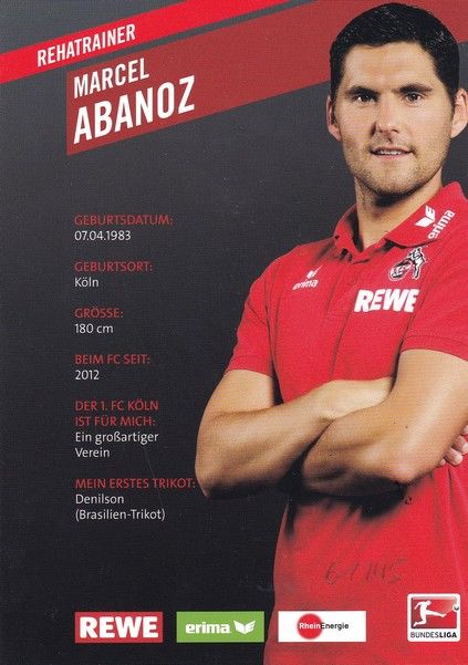 Autogramm Fussball | 1. FC Köln | 2015 | Marcel ABANOZ
